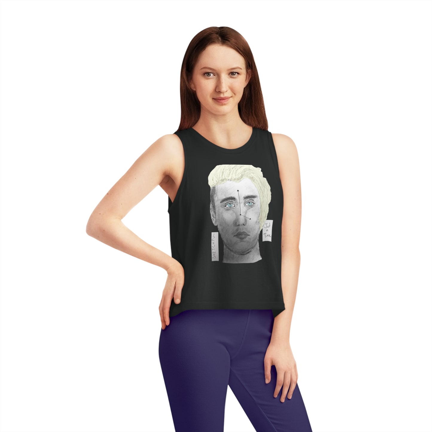 Just in time women's dancer cropped tank top
