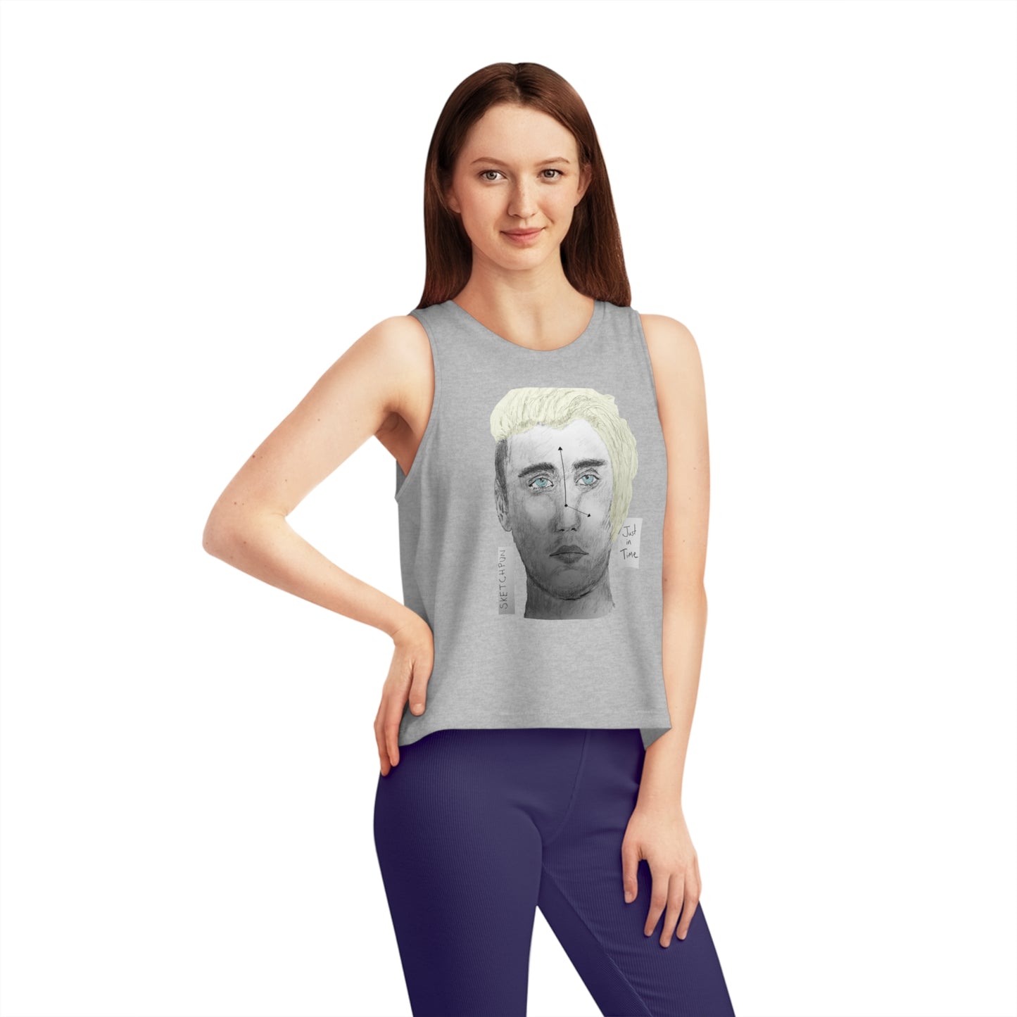 Just in time women's dancer cropped tank top