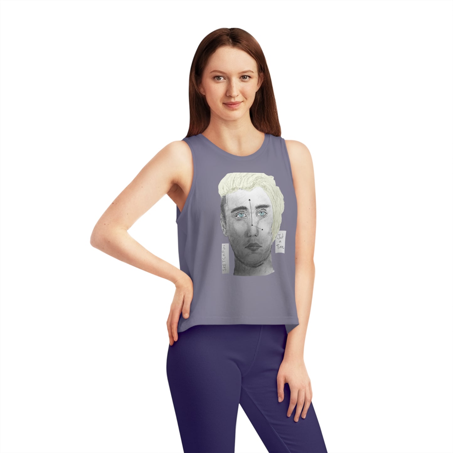 Just in time women's dancer cropped tank top
