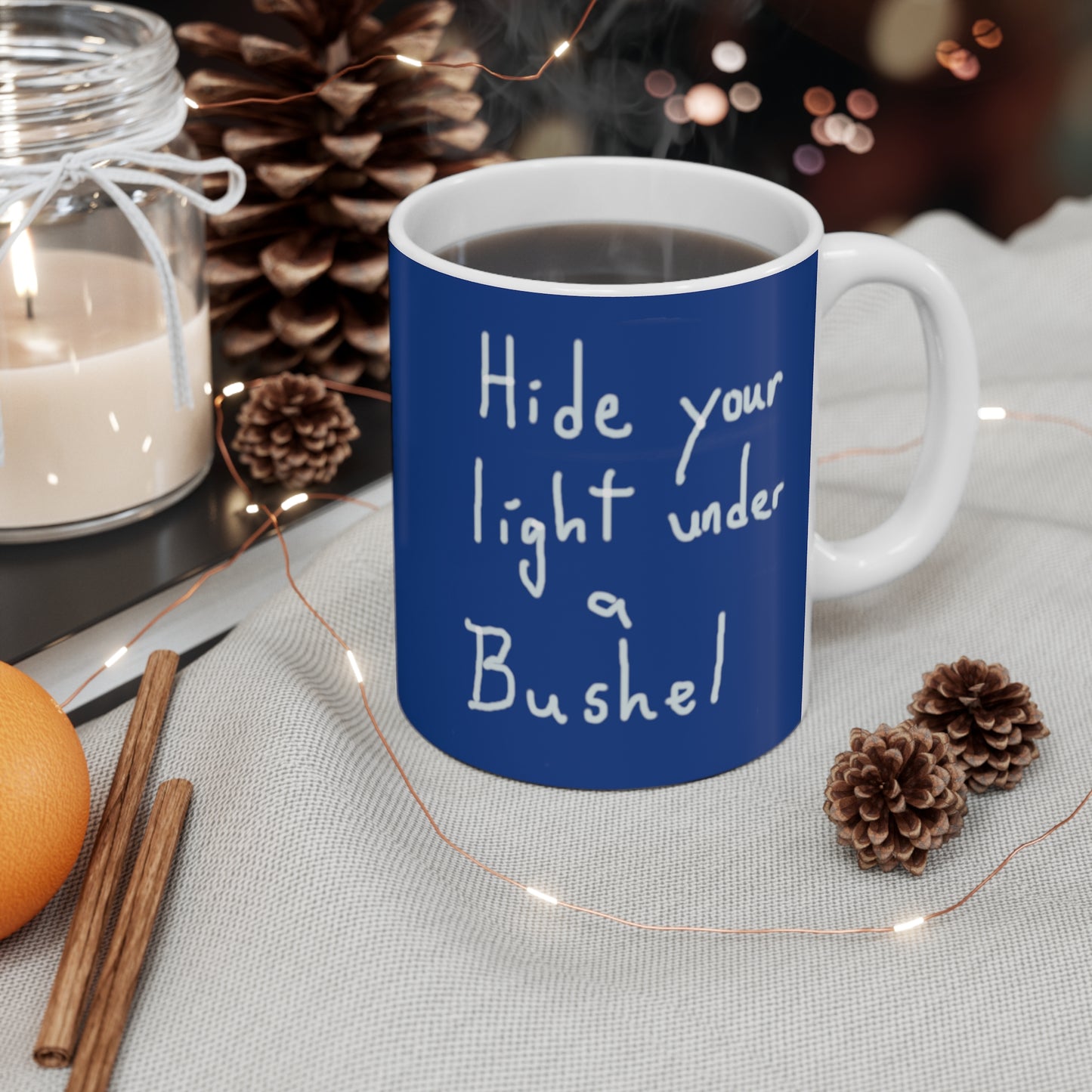 Under a bushel mug