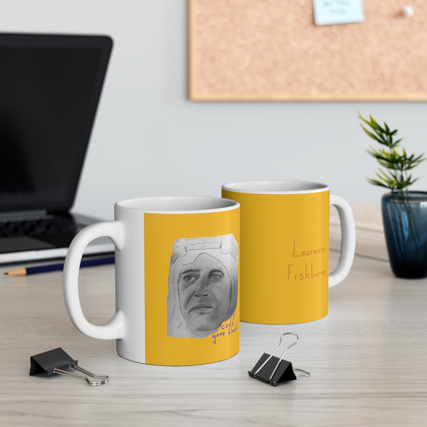 Laurence Fishburne Ceramic Coffee Cups, 11oz, 15oz