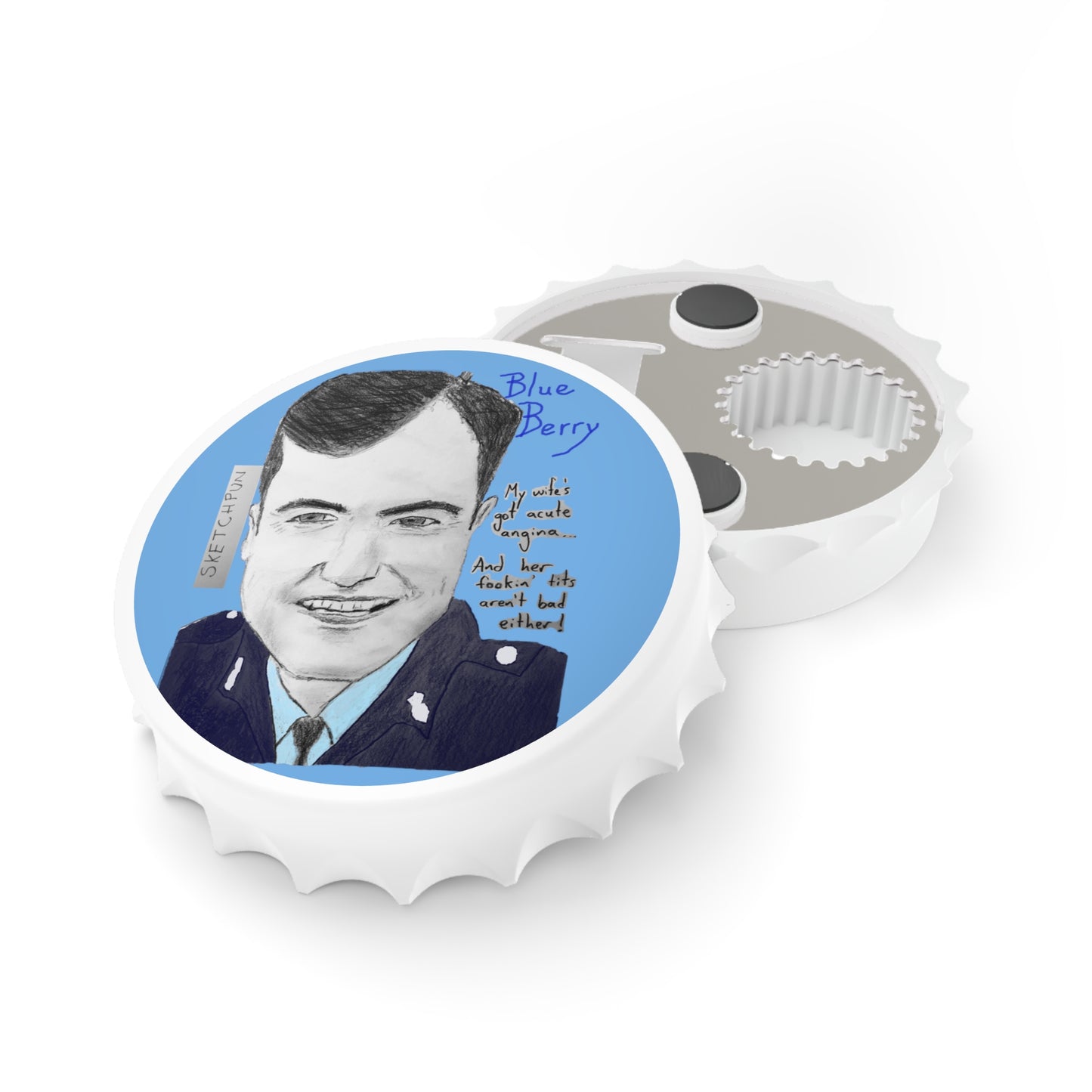 Blue Berry bottle opener