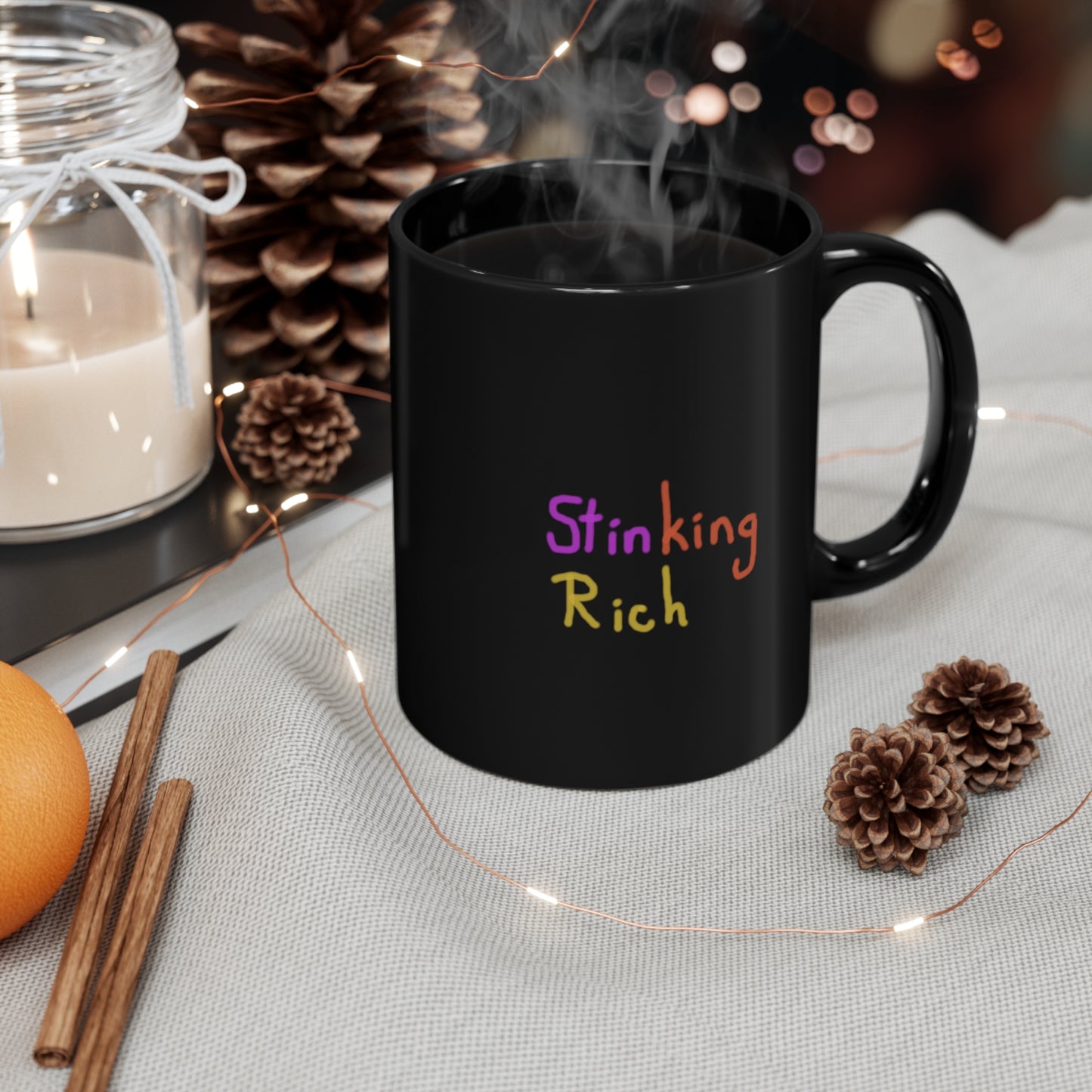 Stinking rich 11oz Black Mug