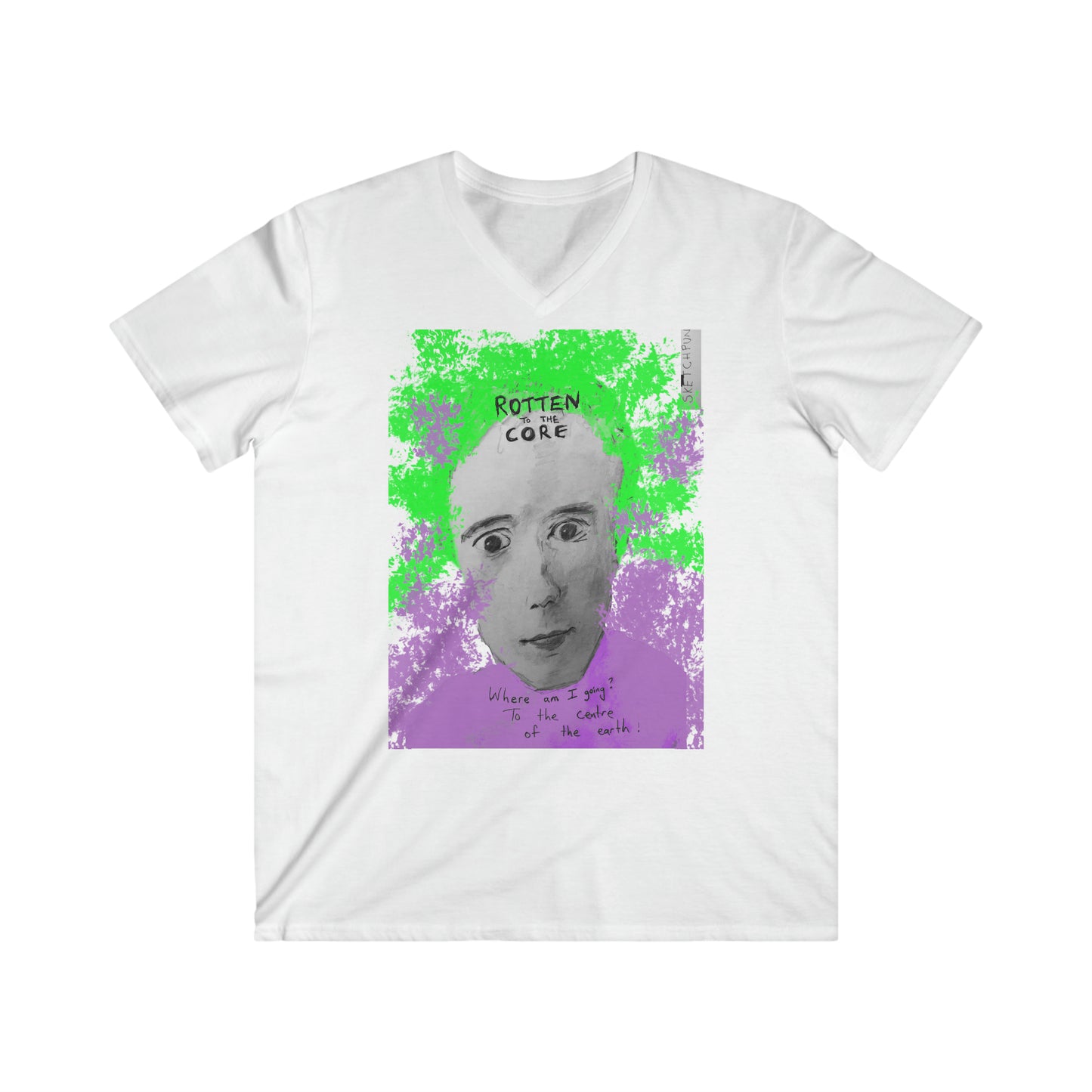 Rotten to the core men's fitted short sleeve tee
