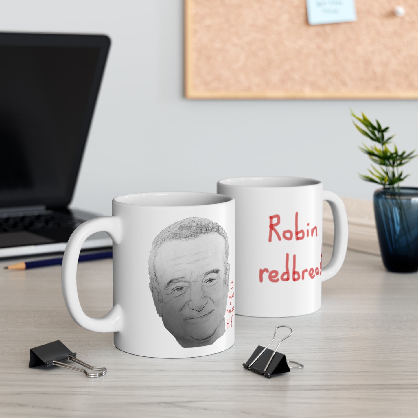 Robin Redbreast 11oz White Mug