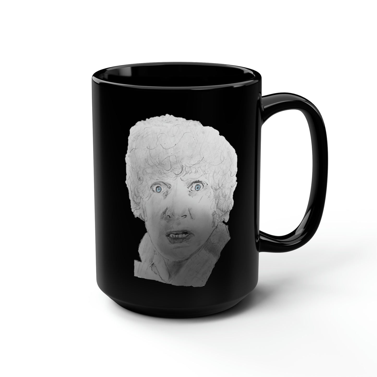 An apple a day keep the Doctor away Black Mug, 15oz