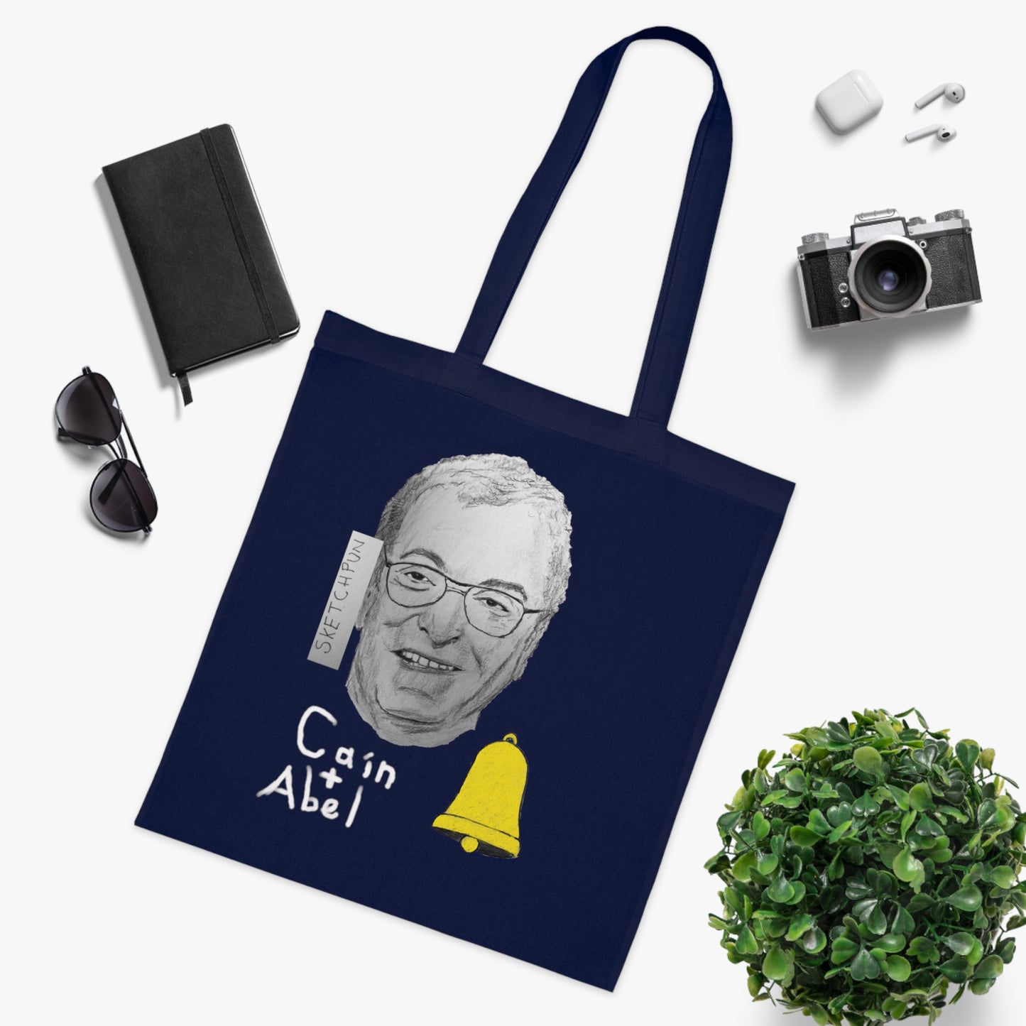 Cain and Abel cotton bag