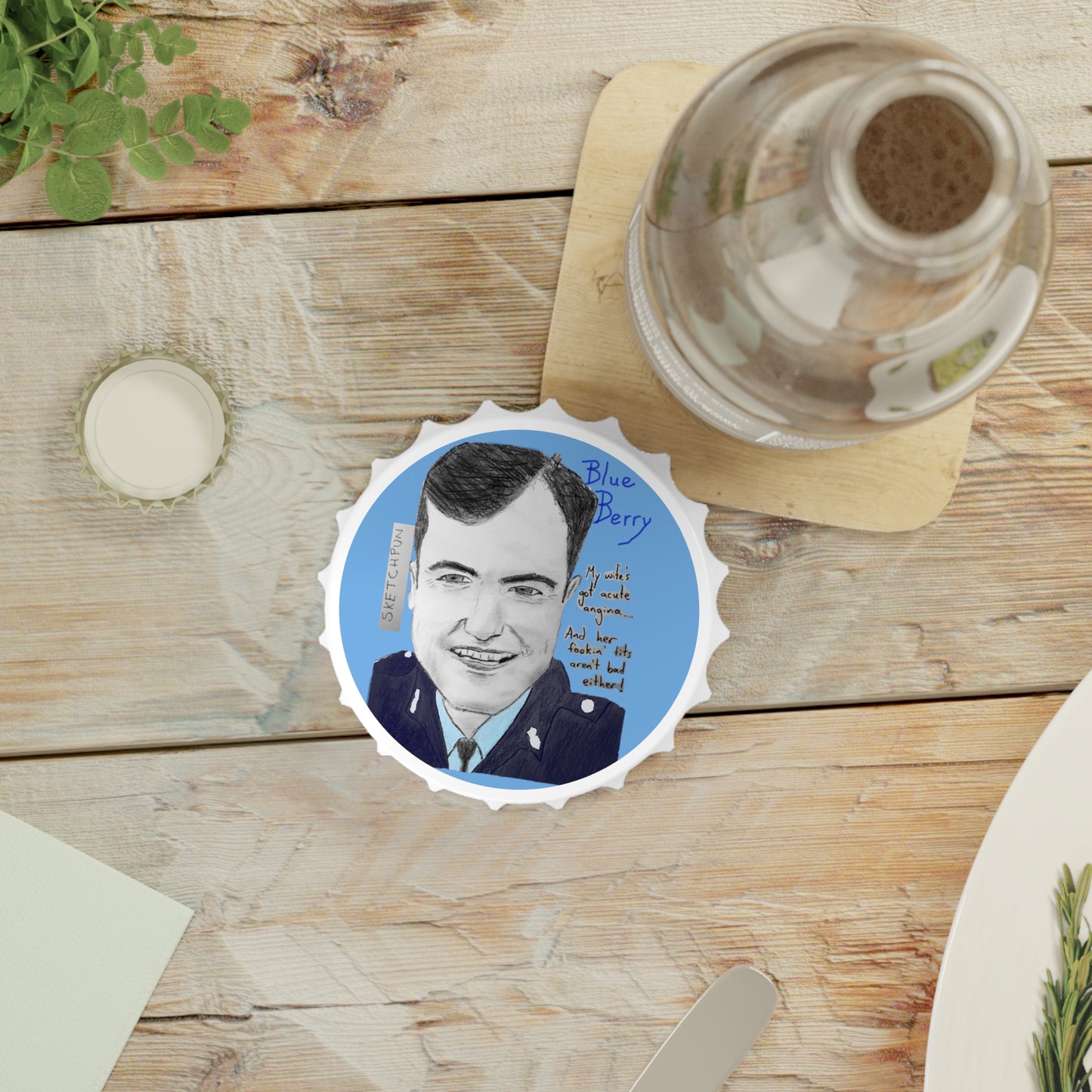 Blue Berry bottle opener